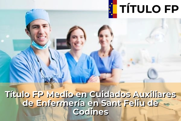 Título FP Medio en Cuidados Auxiliares de Enfermería en Cataluña 160 Título FP Medio en Cuidados Auxiliares de Enfermería en Sant Feliu de Codines