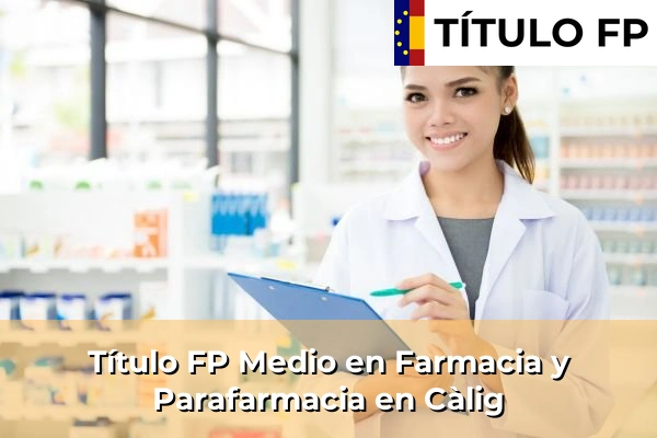 Título FP Medio en Farmacia y Parafarmacia en Càlig