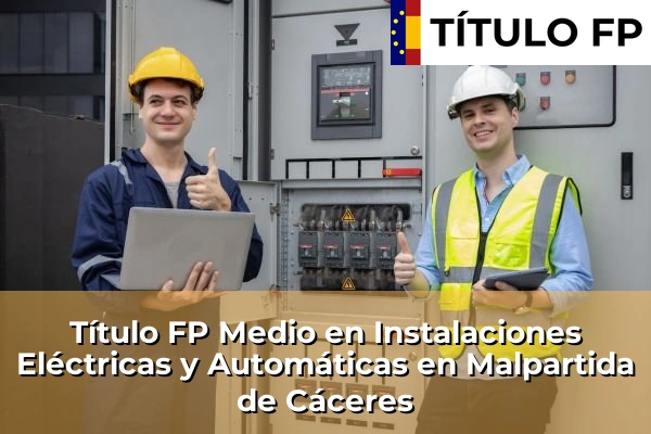 Título FP Medio en Instalaciones Eléctricas y Automáticas en Malpartida de Cáceres
