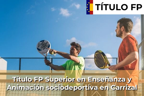 Título FP Superior en Técnico Superior en Enseñanza y Animación sociodeportiva en Carrizal