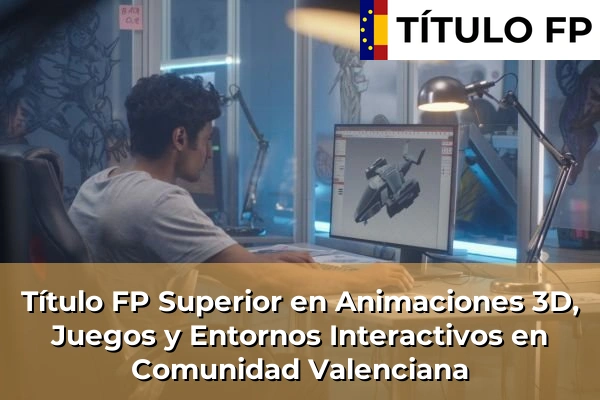 Título FP Superior en Animaciones 3D, Juegos y Entornos Interactivos en Comunidad Valenciana